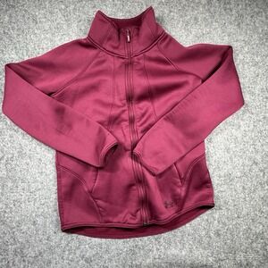 Under Armour ColdGear Jacket Women's M Burgundy Full Zip Lightweight Performance